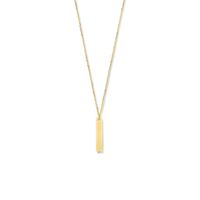 Ketting Plaatje geelgoud 4 mm 42 - 45 cm
