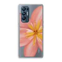 Pink Ellila Flower: Oppo Find X3 Neo Transparant Hoesje