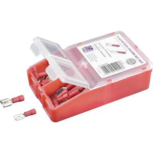 TRU COMPONENTS TC-6646616 Assortiment kabelschoenen 0.50 mm² - 1.50 mm² Rood 140 stuk(s)