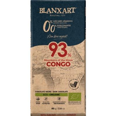 Blanxart - Congo 0.0% toegevoegde suikers - 93% pure chocolade (Biologisch)