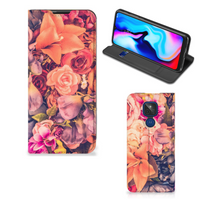 Motorola Moto G9 Play Smart Cover Bosje Bloemen