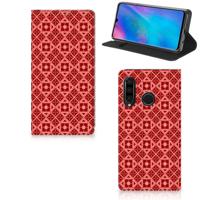 Huawei P30 Lite New Edition | Hoesje met Magneet | Batik Rood