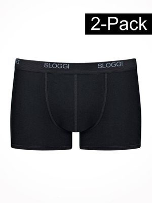 Sloggi - Basic Short 2-Pack - zwart, Maat:2XL