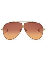 VALENTINO GARAVANI EYEWEAR lunettes de soleil Rockstud à monture pilote - Or