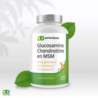 Glucosamine Chondroitine MSM tabletten - Met vitamine C & D3 - Voor gewrichten & kraakbeen - 120 tabletten PerfectBody