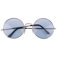 Blauwe XL hippie bril met grote glazen   -