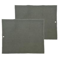 Afwas afdruipmat keuken - 2x - absorberend- microvezel - grijs - 40 x 48 cm - thumbnail