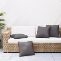 VidaXL Bankkussens 4 st 50x50 cm stof antracietkleurig