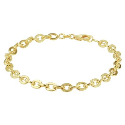 Armband Zilgold Ankerschakel geelgoud-zilveren kern 5 mm 19 cm