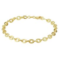 Armband Zilgold Ankerschakel geelgoud-zilveren kern 5 mm 19 cm