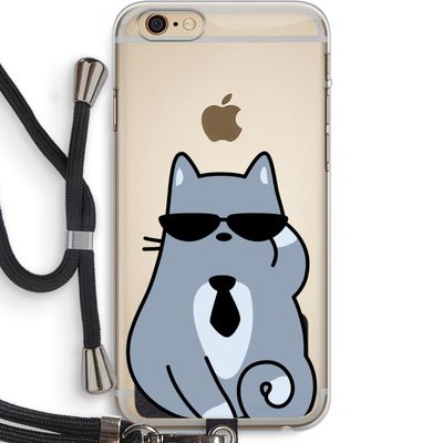 Cool cat: iPhone 6 PLUS / 6S PLUS Transparant Hoesje met koord
