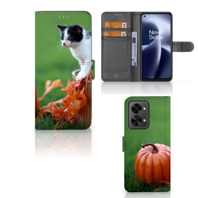 OnePlus Nord 2T | Telefoonhoesje | Met pasjeshouder | Kitten