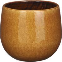 Pablo pot rond oker h14xd16cm - Mica decorations