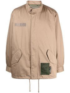 izzue veste superposée à patch logo - Marron