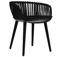 Magis Cyborg Club stoel black wicker glossy black