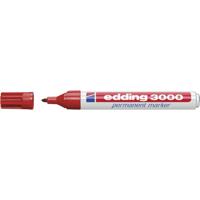 Edding Permanentmarker 4-3000-1-1002 Permanent marker Rood Watervast: Ja