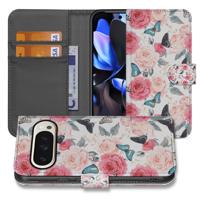 Google Pixel 10 | 10 Pro Telefoonhoesje Butterfly Roses | Portemonnee hoesje