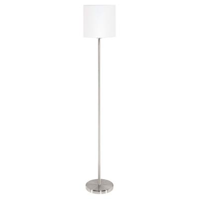 Eglo VloerlampPasteri 28cm nikkel mat met witte kap - 95164