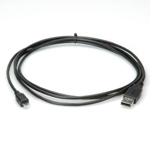 ROLINE USB 2.0 Kabel, USB A Male - Micro USB B Male, zwart, 1,8 m
