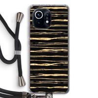 Gouden strepen: Xiaomi Mi 11 Transparant Hoesje met koord