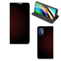Motorola Moto G9 Plus | Hoesje met Magneet | Geruit Rood Motorola Moto G9 Plus | Hoesje met Magneet | Geruit Rood