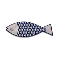 Placemat Versa Blauw Grijs Kurk Keramisch Vis 14 x 0,7 x 20 cm