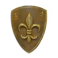 IJZEREN MUURBEVESTIGING SCHILD MET FLEUR DE LIS - ZILVER (RX-367)