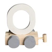JeP kids houten treinletter O-offwhite