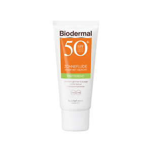 Biodermal Zonnefluïde Gezicht - Matterend SPF50+