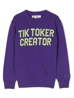 MC2 Saint Barth Kids pull Tik Tok Creator en maille intarsia - Violet