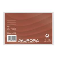 Systeemkaart Aurora 150x100mm lijn met rode koplijn 210gr wit 100 vel