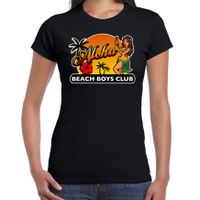 Hawaii feest t-shirt / shirt Aloha beach boys club zwart voor dames