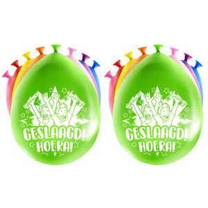 24x stuks geslaagd/afstudeer feest ballonnen - diverse kleuren - latex - ca 30 cm