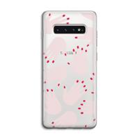 Hands pink: Samsung Galaxy S10 4G Transparant Hoesje