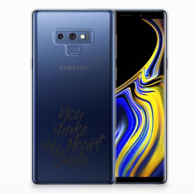 Samsung Galaxy Note 9 | Siliconen hoesje | met naam Heart Smile Samsung Galaxy Note 9 | Siliconen hoesje | met naam Heart Smile