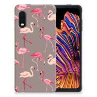 Samsung Xcover Pro | TPU Hoesje | Flamingo