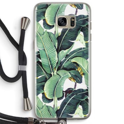 Bananenbladeren: Samsung Galaxy S7 Edge Transparant Hoesje met koord