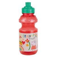 Peppa Pig drinkfles/drinkbeker/bidon met drinktuitje - roze - kunststof - 350 ml - thumbnail