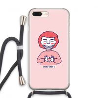 Hartje: iPhone 8 Plus Transparant Hoesje met koord