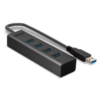 Lindy 43324 interface hub USB 3.2 Gen 1 (3.1 Gen 1) Type-A 5000 Mbit/s Zwart - thumbnail