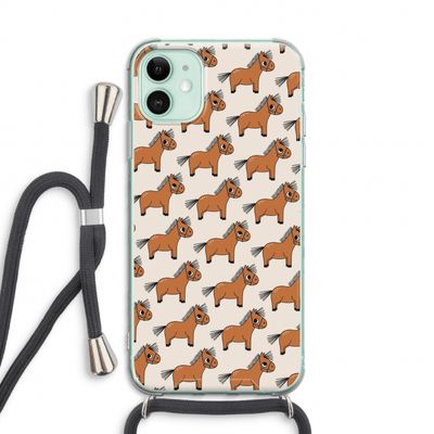 Pony: iPhone 11 Transparant Hoesje met koord