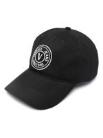 Versace Jeans Couture casquette en coton à logo imprimé - Noir