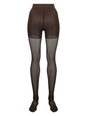 Wolford collants Control Dots - Marron