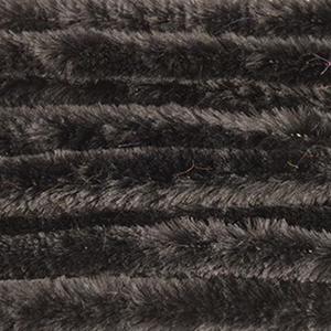 Chenille draad - 10x - zwart - 14 mm x 50 cm - hobby/knutsel materialen