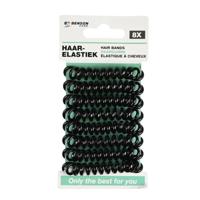 Benson Care Telefoonkabel haar elastiekjes - 8x - zwart - zonder metaal - D5 cm