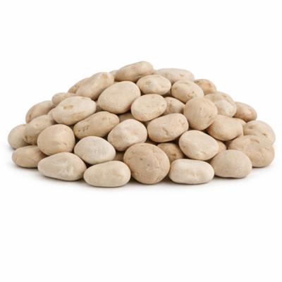 Home & Styling decoratie stenen - 5x - 650ml - groot - licht beige mix - hobby steentjes