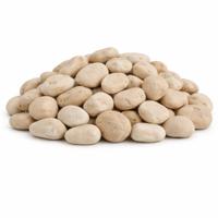 Home & Styling decoratie stenen - 5x - 650ml - groot - licht beige mix - hobby steentjes