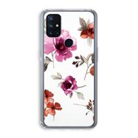 Geschilderde bloemen: OnePlus Nord N10 5G Transparant Hoesje