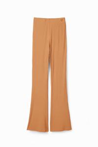 Elastische flared broek - BROWN - XL