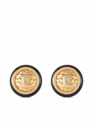 CHANEL Pre-Owned boucles d'oreilles CC à fermoir clip (années 1980)